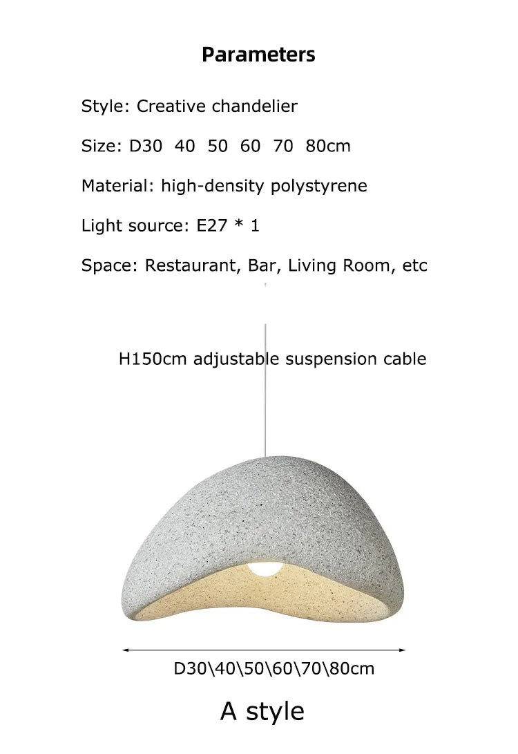 2026 New Model Wabi Sabi Pendant Lamp Living Room Dining Table Bedroom LED Ceiling Chandelier Light Home Decor E27 Hanging Lamp