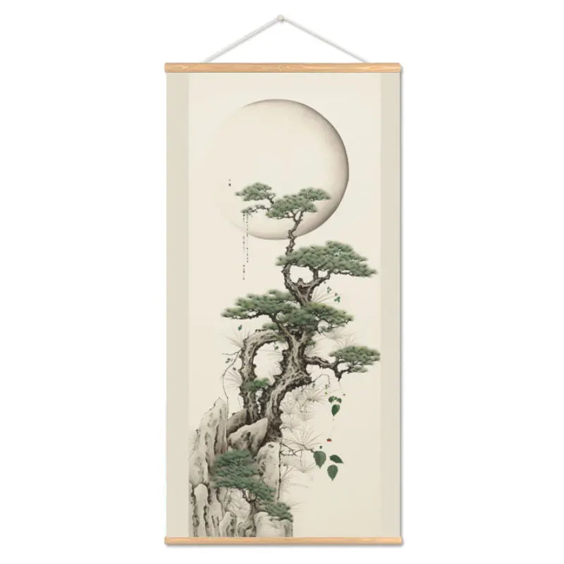 Chinese Style Pine Tree Canvas Picture Wall Art Poster Living Room Corridor Office Decor Canvas Painting Print Mural Gift