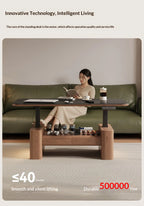 Any Size Custom Nordic Style Electric Lift Coffee Table Sturdy Durable Living Room Home Luxury Multi Functional Tea Table Furnit