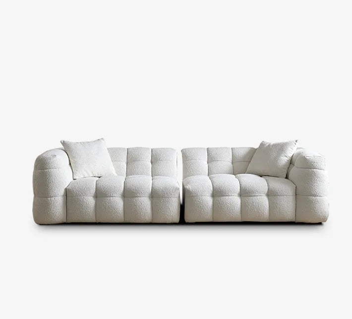 Straight row Split design soft bread module sofa berber fleece comfortable living room sofa apartment home furniture accessories