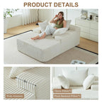 67 Inch Chaise Lounge Chair Indoor Oversized Upholstered Corduroy Sofa Bed Deep Seat Sleeper Couch Customized