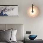 Nordic Postmodern Minimalist Marble Living Room Wall Lamp Creative Circular Bedroom Headboard Corridor Wall Lamp