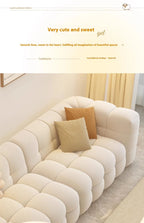 Straight row Split design soft bread module sofa berber fleece comfortable living room sofa apartment home furniture accessories