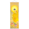 Connect the Buddha, the Three Saints of The west, Amitabha, Avalokitesvara, Bodhisattva, Canvas Prints, Scroll Hanging Painting