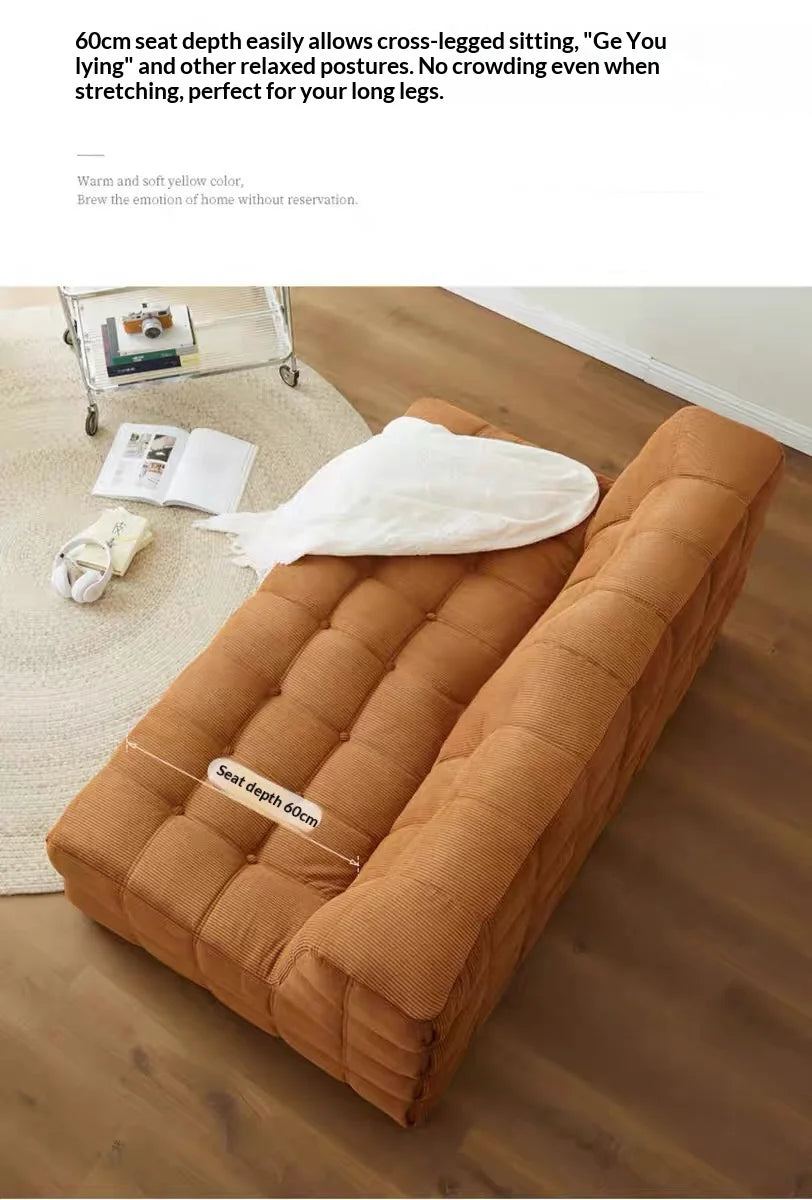Any Size Custom Chenille Togo Lazy Sofa 6 Pleats 5 Buttons Plump Filling Compressed Shipping Multi Colors Available Cozy Living