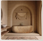 Any Size Custom Retro Oval Bathtub Compact Freestanding Soaking Tub Home Bathroom All Spaces Heat Retention Easy Clean Body Cont