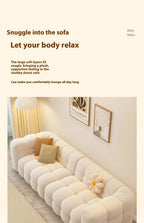 Straight row Split design soft bread module sofa berber fleece comfortable living room sofa apartment home furniture accessories