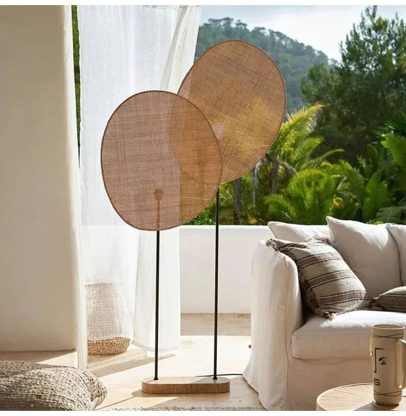 H5-Wabi Sabi Wall Lamp Japanese Room Decor Rattan Lamp Hand-woven Living Room Bedroom Beside Retro Study Corridor Aisle Light
