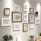 13pcs Wood Picture Frame Set for Wall Home Office Decor Festive Commemorative Gifts - Variety of Sizes for Photos