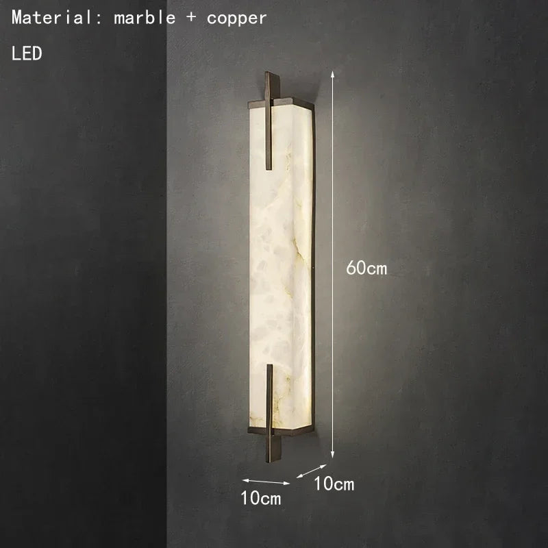 Nordic minimalist imitation marble living room TV background wall light hotel bedroom headboard resin light