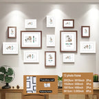 13pcs Wood Picture Frame Set for Wall Home Office Decor Festive Commemorative Gifts - Variety of Sizes for Photos