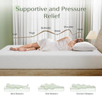 Mattress, 6 Inch Gel Memory Foam Mattress in a Box, Fiberglass Free, Breathable for Cooler Sleep, Customized