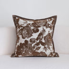 Coffee Brown Maillard Cushion Cover Retro Geometric Jacquard Pillow Case Wabi Sabi Pillow Covers Decorative Modern Luxury Home