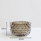 Creative Transparent Wrinkle Glass Vase Desk Decoration Flower Arrangement Hydroponics Flower Pots Floral Vases Modern Decor