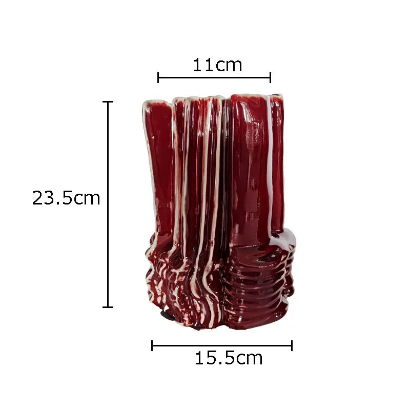 Creative Stacking Ceramic Vase Minimalism Flower Pots Desk Decoration Flowers Arrangement Floral Vases Room Aesthetic Decor