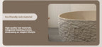 Wabi-Sabi Stone Texture Bathtub, One-Piece Artificial Stone Tub for Home , Heat Retention&Easy Clean, Body Contour, Customizable