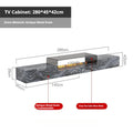 Any Size Custom Italian Luxury Stone TV Console Modern Entertainment Wall Fireplace Waterproof Scratch Proof EO Certified Living