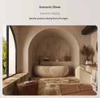 Any Size Custom Retro Oval Bathtub Compact Freestanding Soaking Tub Home Bathroom All Spaces Heat Retention Easy Clean Body Cont