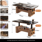 Any Size Custom Nordic Style Electric Lift Coffee Table Sturdy Durable Living Room Home Luxury Multi Functional Tea Table Furnit