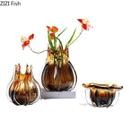 Creative Flower Bud Glass Vase Hydroponics Plant Pot Table Decoration Flowers Arrangement Floral Vases Room Aesthetic Decor