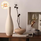 Minimalist Brushed Frosted Ceramic Vase Plant Pots Table Decoration Flowers Arrangement Floral Vases Room Aesthetic Decor