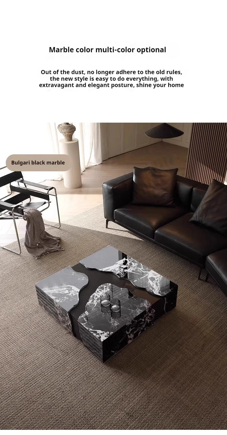 Any Size Custom Square Marble Coffee Table Italian Minimalist Viral Design Spacious Living Room Heat Scratch Resistant Customiza