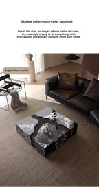 Any Size Custom Square Marble Coffee Table Italian Minimalist Viral Design Spacious Living Room Heat Scratch Resistant Customiza