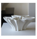 Floral Shaped Ceramic Vase Hydroponics Flower Pots Desk Decoration Flower Arrangement Modern Crafts Vases Room Aesthetic Decor