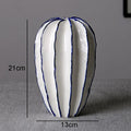 Carambola Decorative Ceramic Vase Crafts Floral Flower Arrangement Simulation Star Fruit Porcelain Vases Living Room Decoration