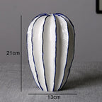 Carambola Decorative Ceramic Vase Crafts Floral Flower Arrangement Simulation Star Fruit Porcelain Vases Living Room Decoration