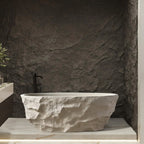Any Size Custom Zen Inspired Stone Look Bathtub Compact One Piece Freestanding Tub Mansion Bathroom Heat Retaining Easy Clean Bo