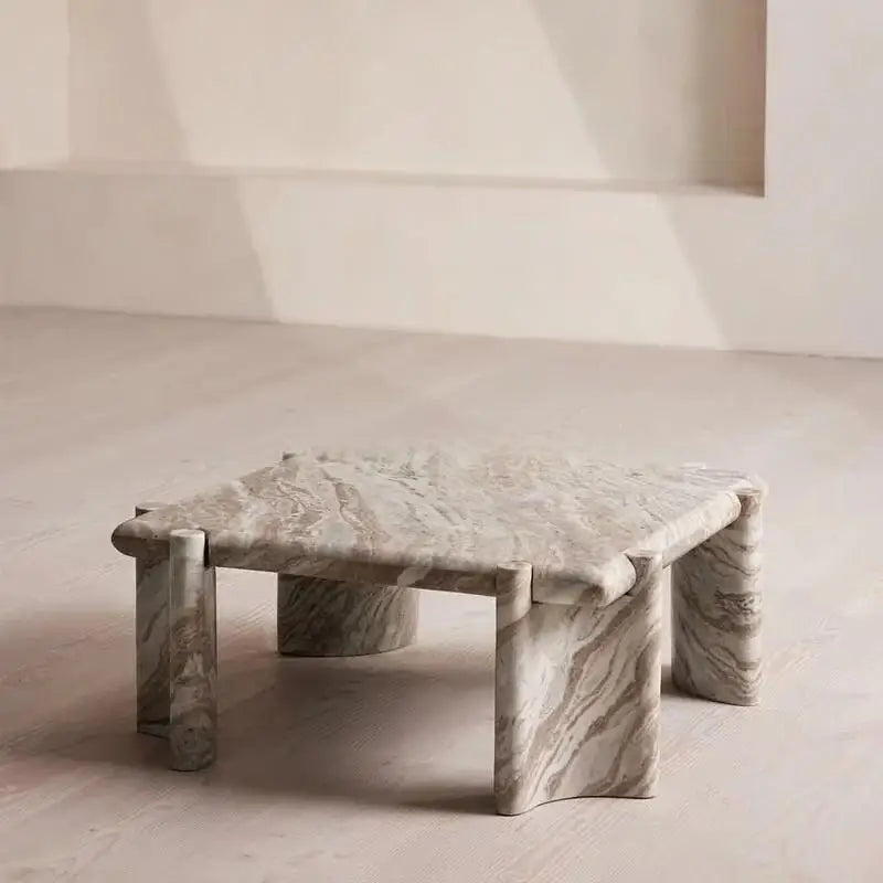 Any Size Custom Modern Minimalist Marble Coffee Table Creative Luxury Natural Stone Heat Scratch Resistant Artisan Customizable
