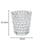 Creative Transparent Wrinkle Glass Vase Desk Decoration Flower Arrangement Hydroponics Flower Pots Floral Vases Modern Decor