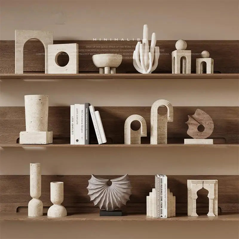 Any Size Custom Modern Marble Sculpture Vase Handcrafted Unique Stone Art Decor Luxury Home Living Room Shelf Office Desk Premiu
