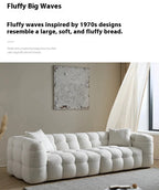 Straight row Split design soft bread module sofa berber fleece comfortable living room sofa apartment home furniture accessories
