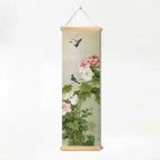 Chinese Style Ink Art Poster Bird Flowers Wall Art Canvas Painting Home Decor Pictures Living Room Poster with Hanging Frame