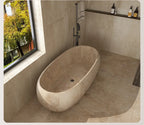 Any Size Custom Retro Oval Bathtub Compact Freestanding Soaking Tub Home Bathroom All Spaces Heat Retention Easy Clean Body Cont