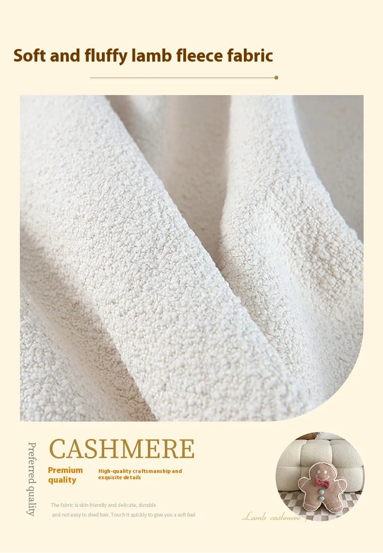 Straight row Split design soft bread module sofa berber fleece comfortable living room sofa apartment home furniture accessories