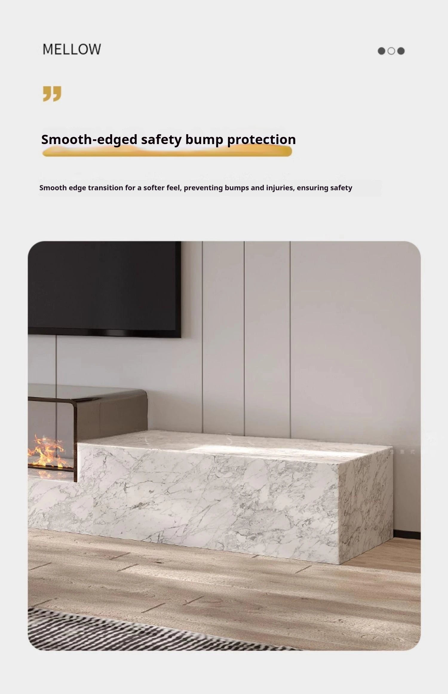 Any Size Custom Italian Luxury Stone TV Console Modern Entertainment Wall Fireplace Waterproof Scratch Proof EO Certified Living