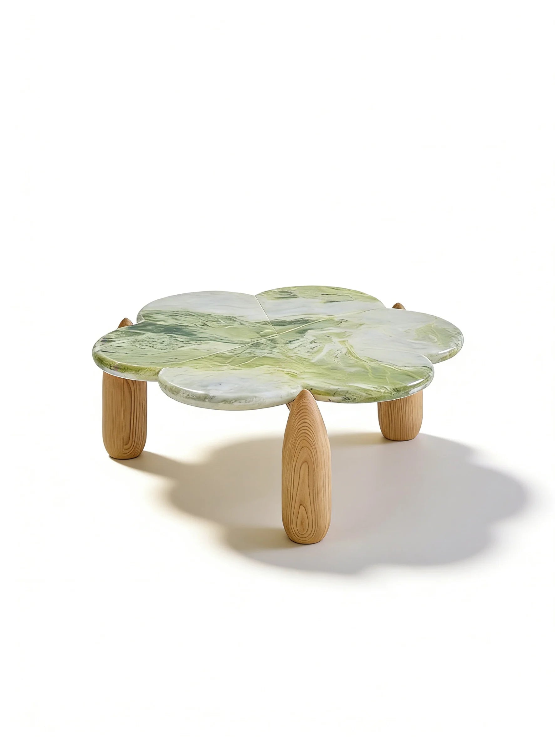 Mountain Stream Coffee Table, Vintage Marble Design for Small Space, Modern Luxury, Heat & Scratch Resistant, Customizable