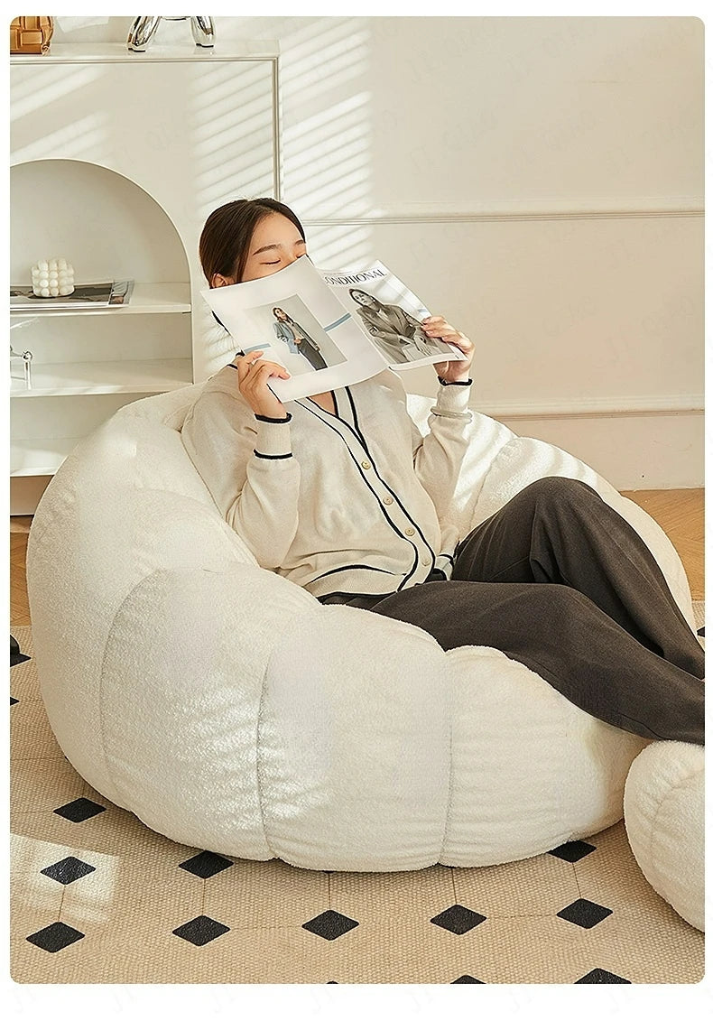 Lazy Sofa Sofa Chair balcony Leisure sleep Sofa living room sofas Modern easy chair small Sofa with Stool Bedroom Furniture