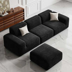 Frameless Tofu Block Sofa, Wabi-Sabi Chenille Fabric with 5-Zone Support, Heavy-Duty & High-Density Foam, Minimalist Design