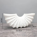 European Scalloped Conch Floral Vase Resin Flower Pots Flower Arrangement Decorative Modern Decor Desk Decoration Crafts Vases