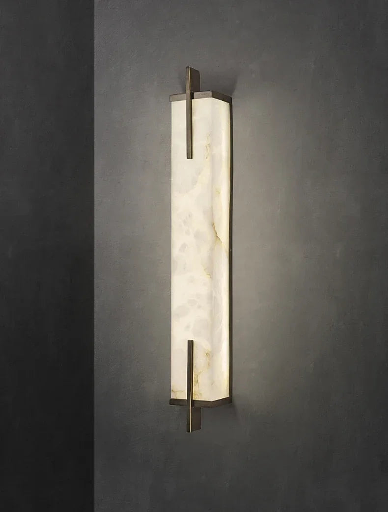 Nordic minimalist imitation marble living room TV background wall light hotel bedroom headboard resin light