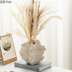 Creative Irregular Wrinkle Vase Abstract Crafts Ceramic Flower Pots Desk Decoration Porcelain Flowers Arrangement Floral Vases