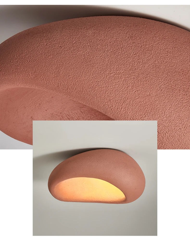 Nordic Minimalist Wabi Sabi Cream Wind Led Ceiling Lamps Chandelier Lustre Living Dining Room Home Decor Bedroom Lights Fixture