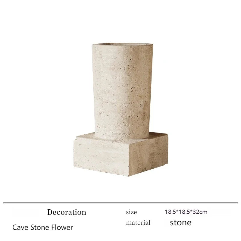 Any Size Custom Modern Marble Sculpture Vase Handcrafted Unique Stone Art Decor Luxury Home Living Room Shelf Office Desk Premiu