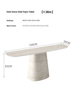 Any Size Custom Travertine Pattern Entryway Console Table Coffee Table Luxury Minimalist Living Room Side Accent Table Furniture
