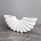 European Scalloped Conch Floral Vase Resin Flower Pots Flower Arrangement Decorative Modern Decor Desk Decoration Crafts Vases