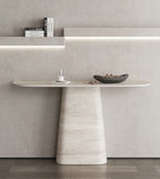 Any Size Custom Travertine Pattern Entryway Console Table Coffee Table Luxury Minimalist Living Room Side Accent Table Furniture